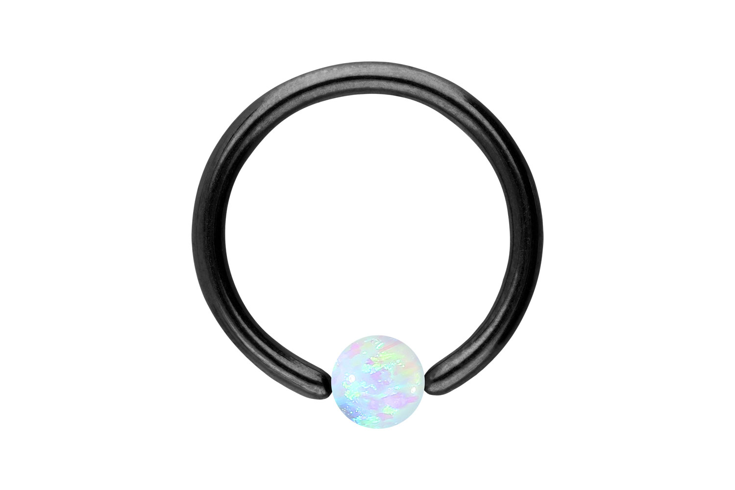 Chirurgenstahl Klemmkugelring Piercing SYNTHETISCHER OPAL